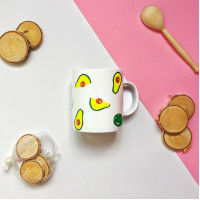 Фарфоровая кружка Авокадо