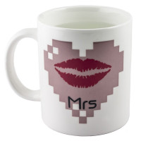 Кружка хамелеон сердце Mrs