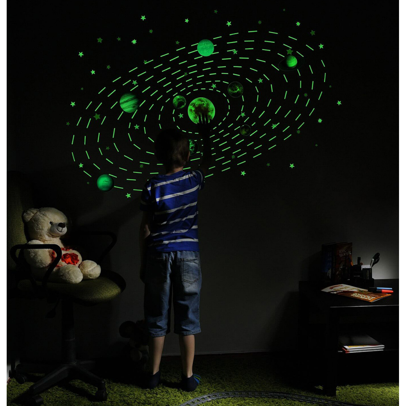 Интерьерные светящиеся наклейки Солнечная система