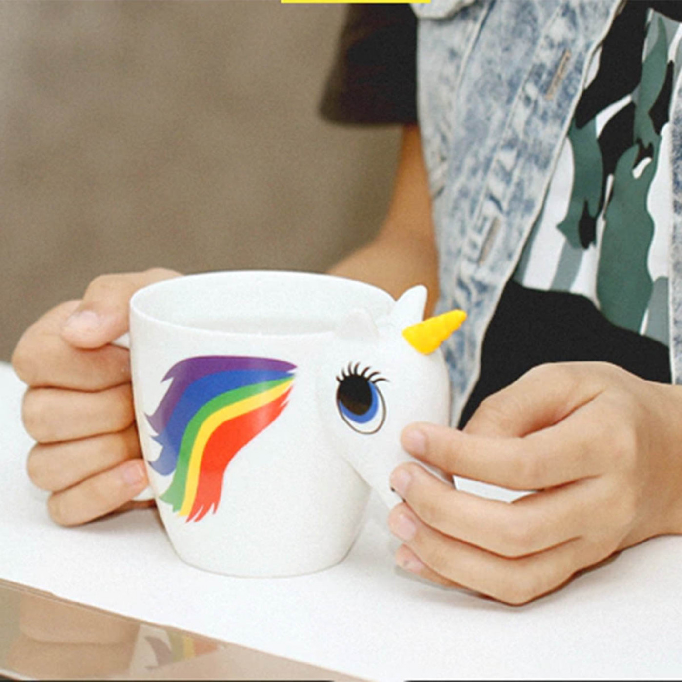 Кружка хамелеон Единорог