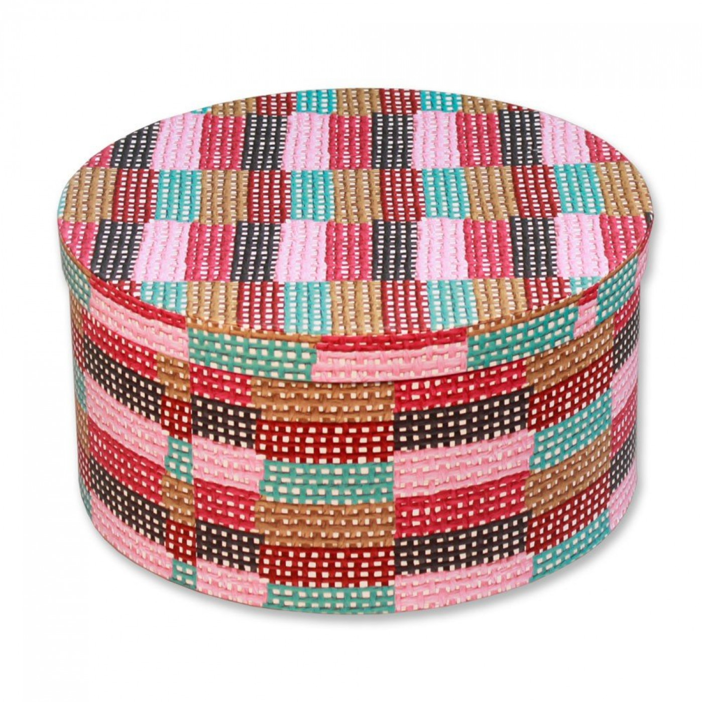 Подарочная коробка круг Пэчворк