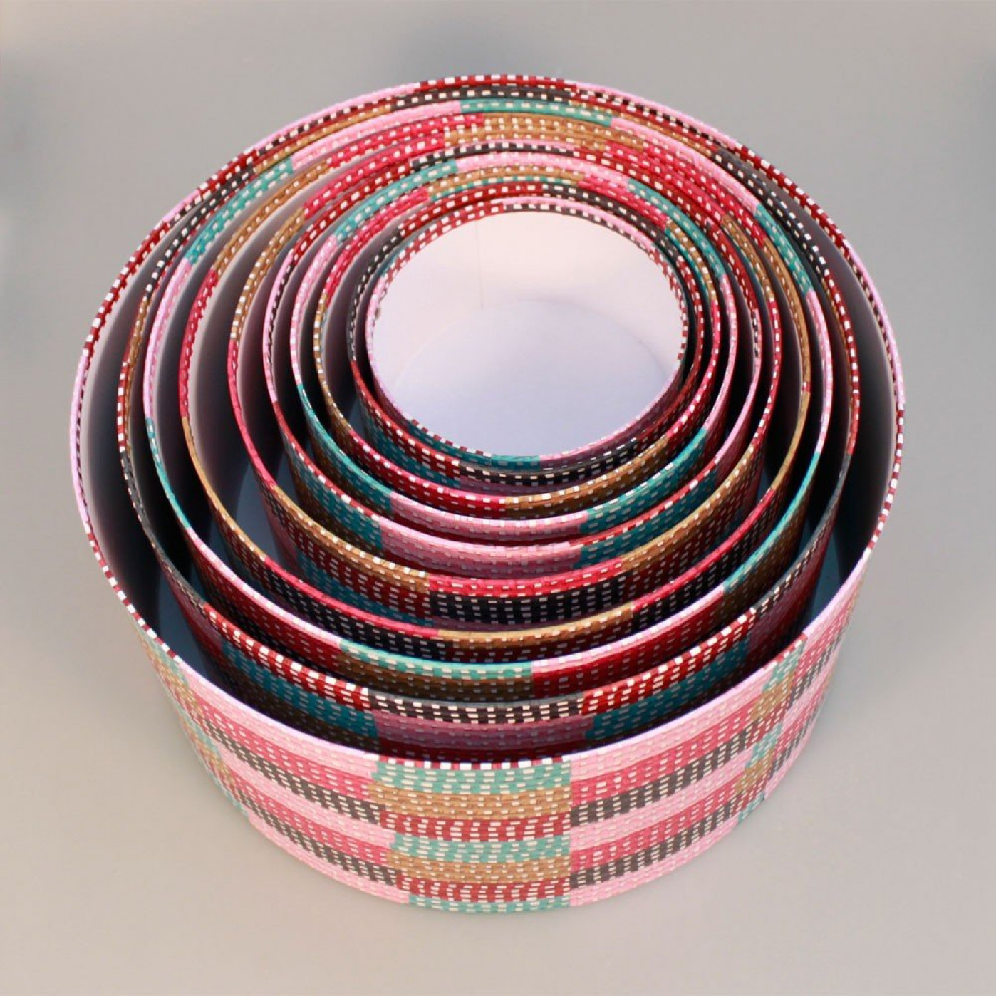 Подарочная коробка круг Пэчворк