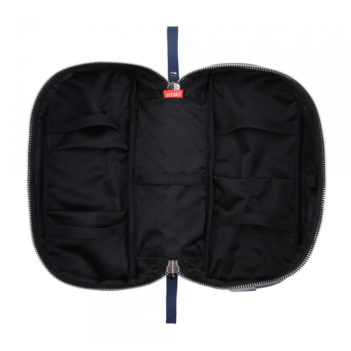 Artskilltouch кожаный дорожный несессер синий