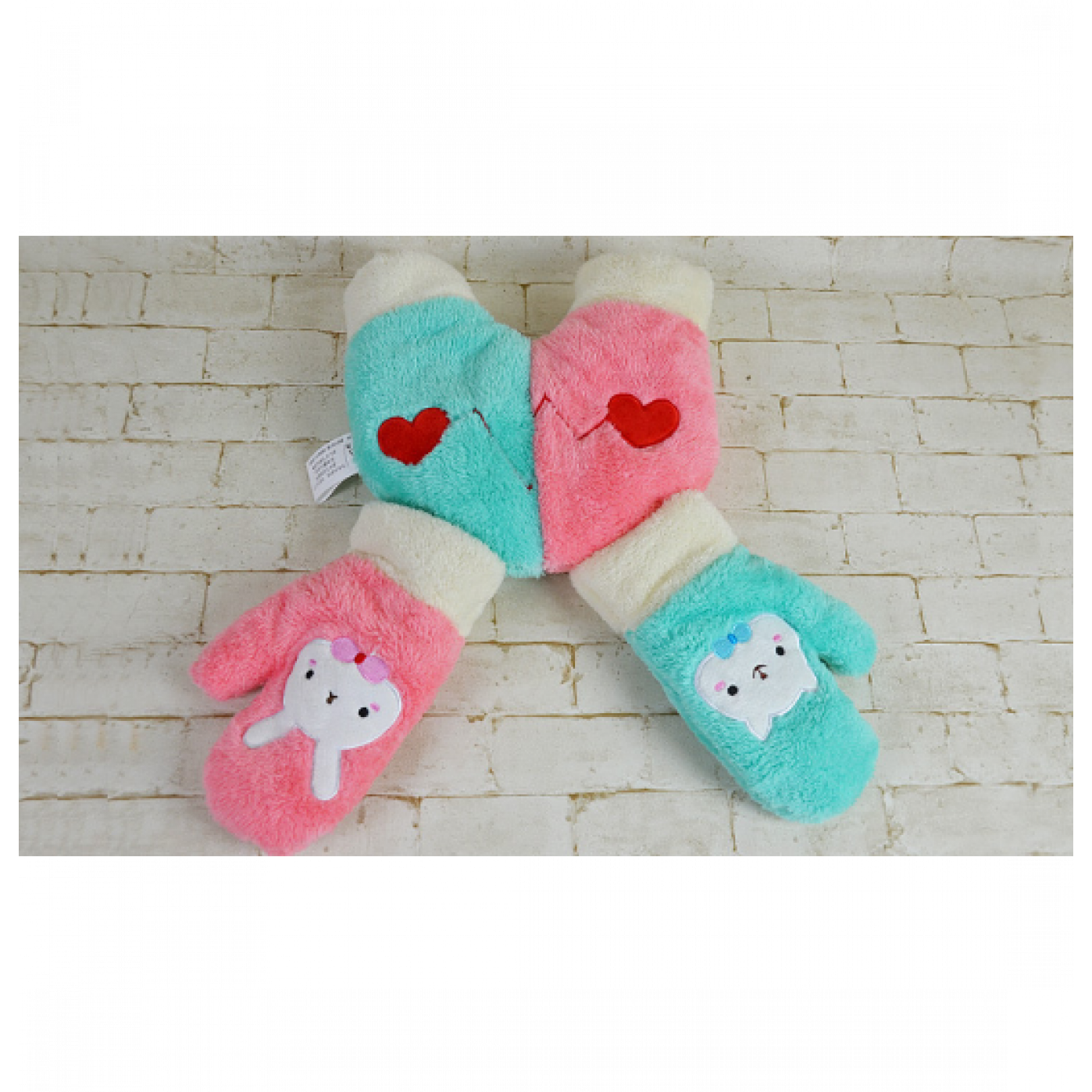 Парные варежки для влюбленных Bunny