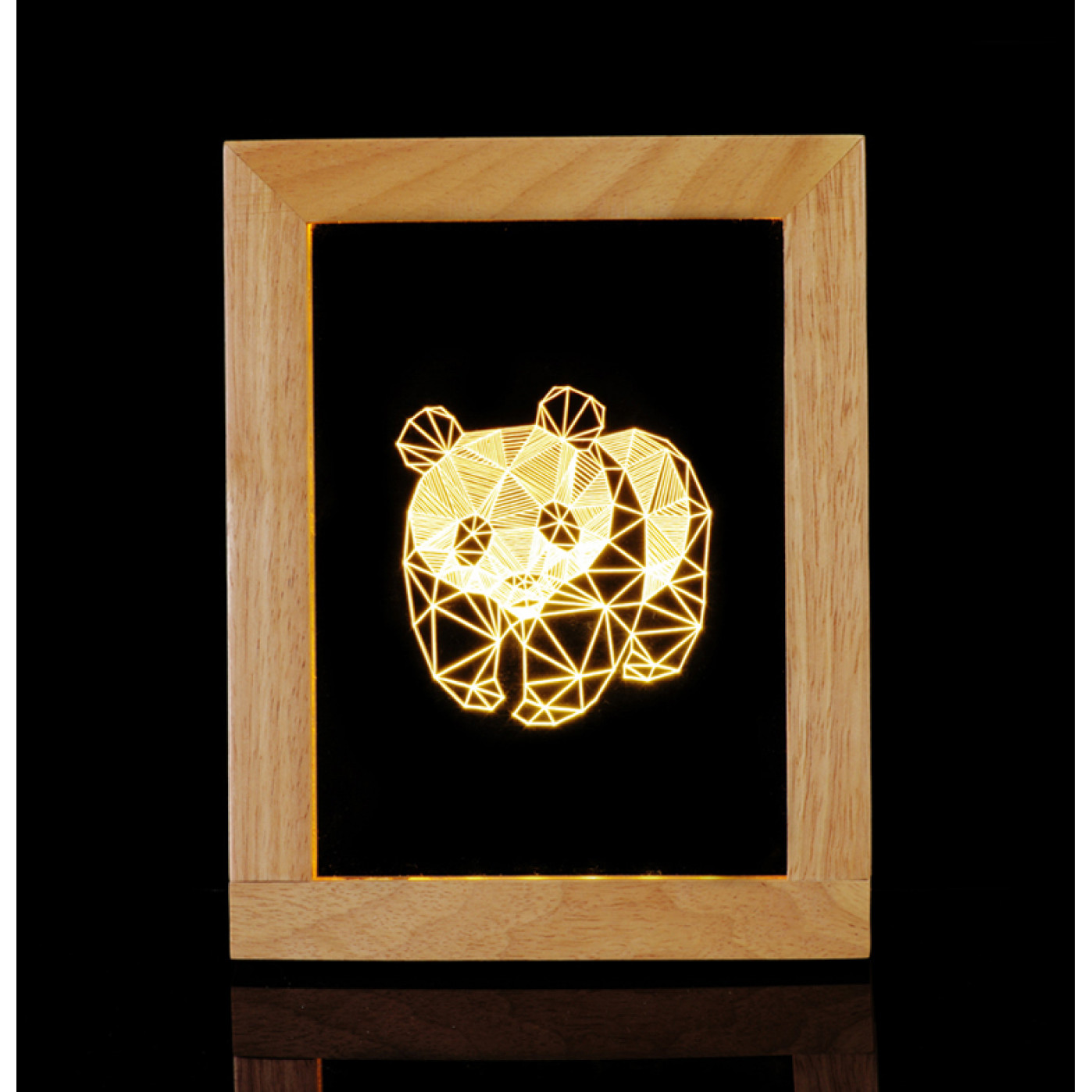 3D светильник в рамке Панда