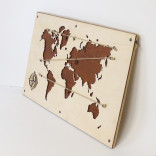 Деревянное фотопанно Карта Мира