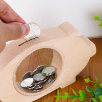 Деревянная Копилка Свинка-2