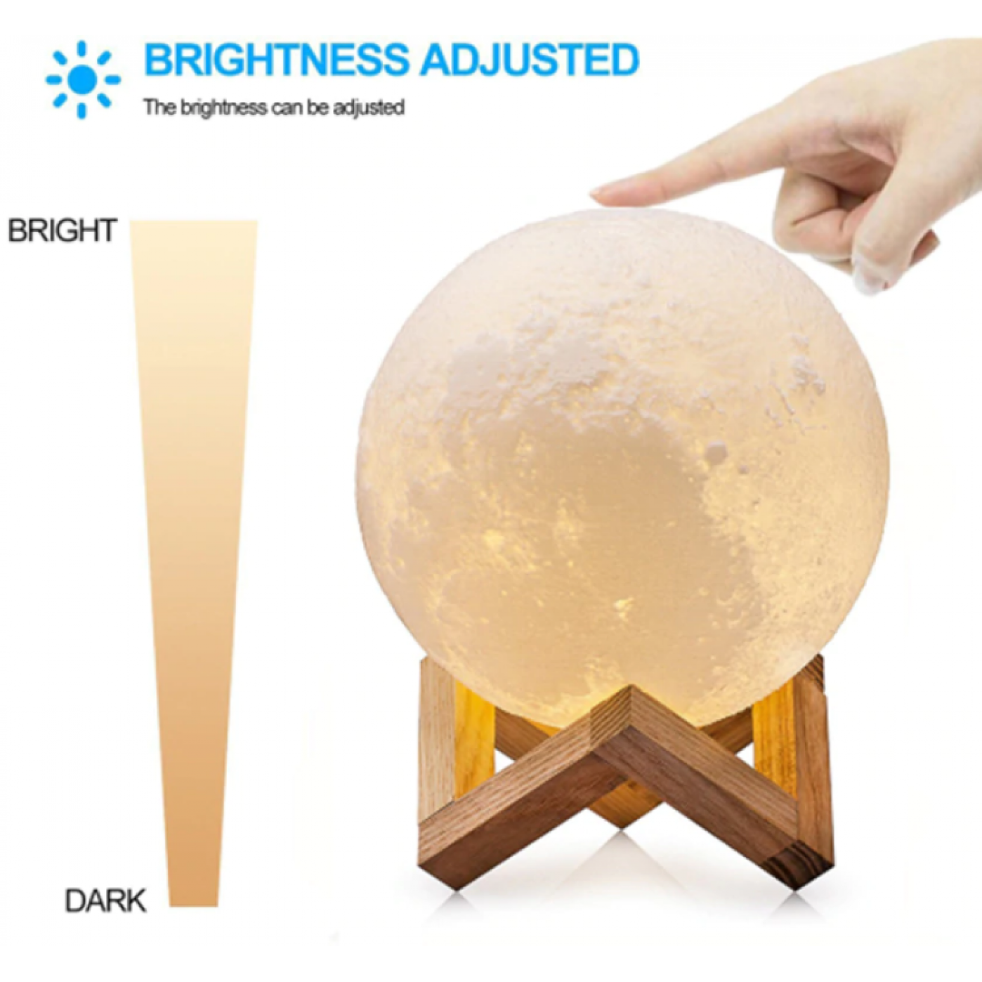 Сенсорный светильник Луна на аккумуляторе M 10 см