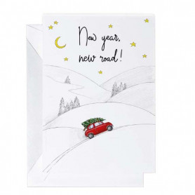 Новогодняя открытка New Year New Road