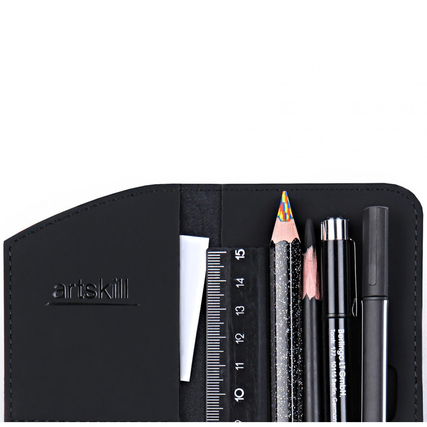 Пенал кожаный Artskill mini черный