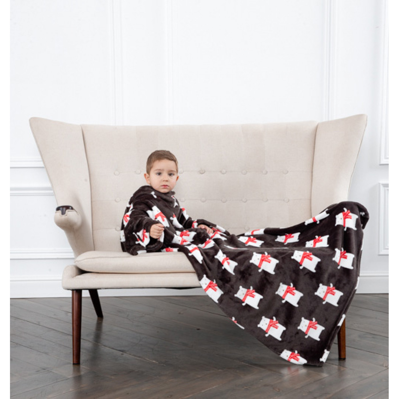 Детский плед с рукавами Sleepy Kids Мишки