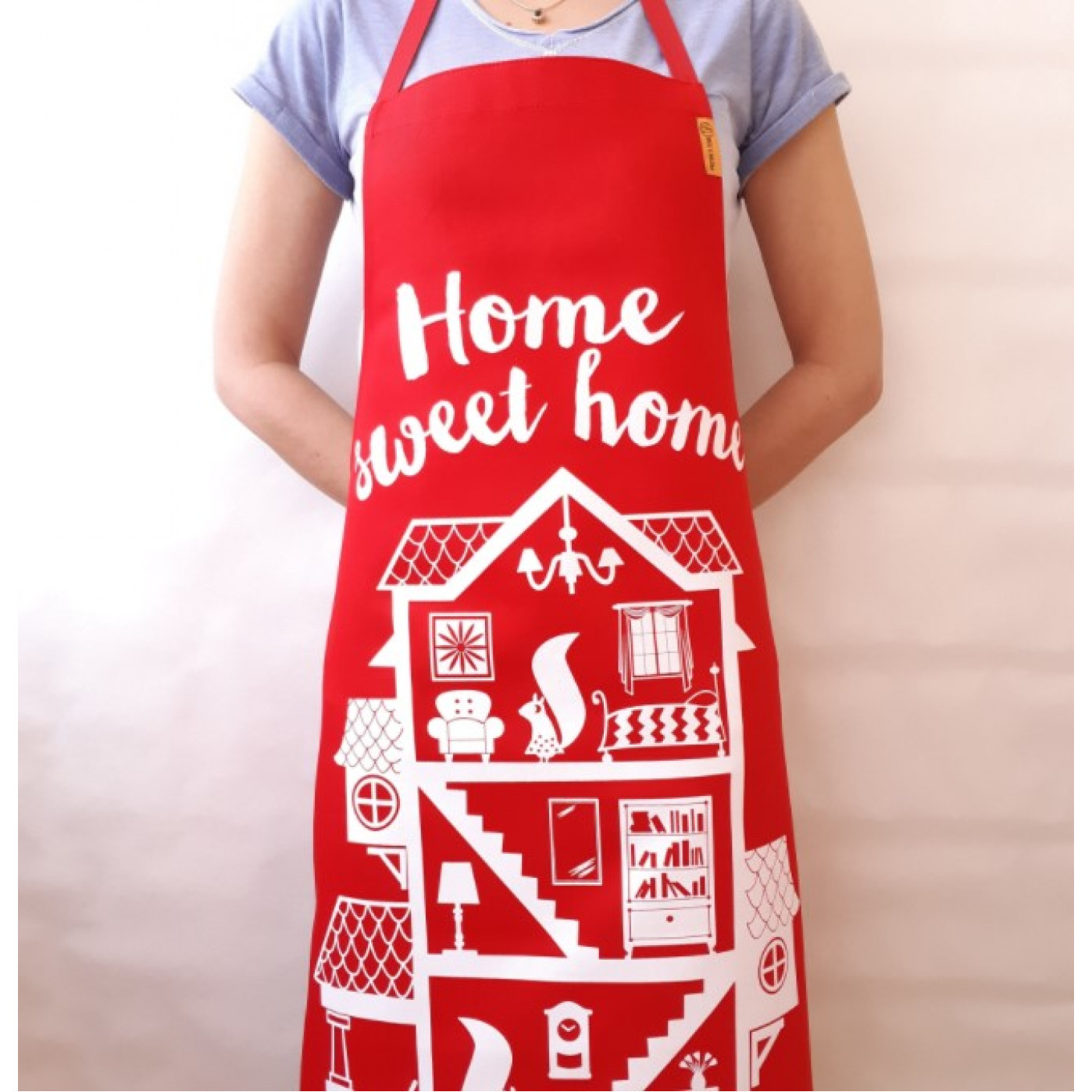 Кухонный фартук Home sweet home красный