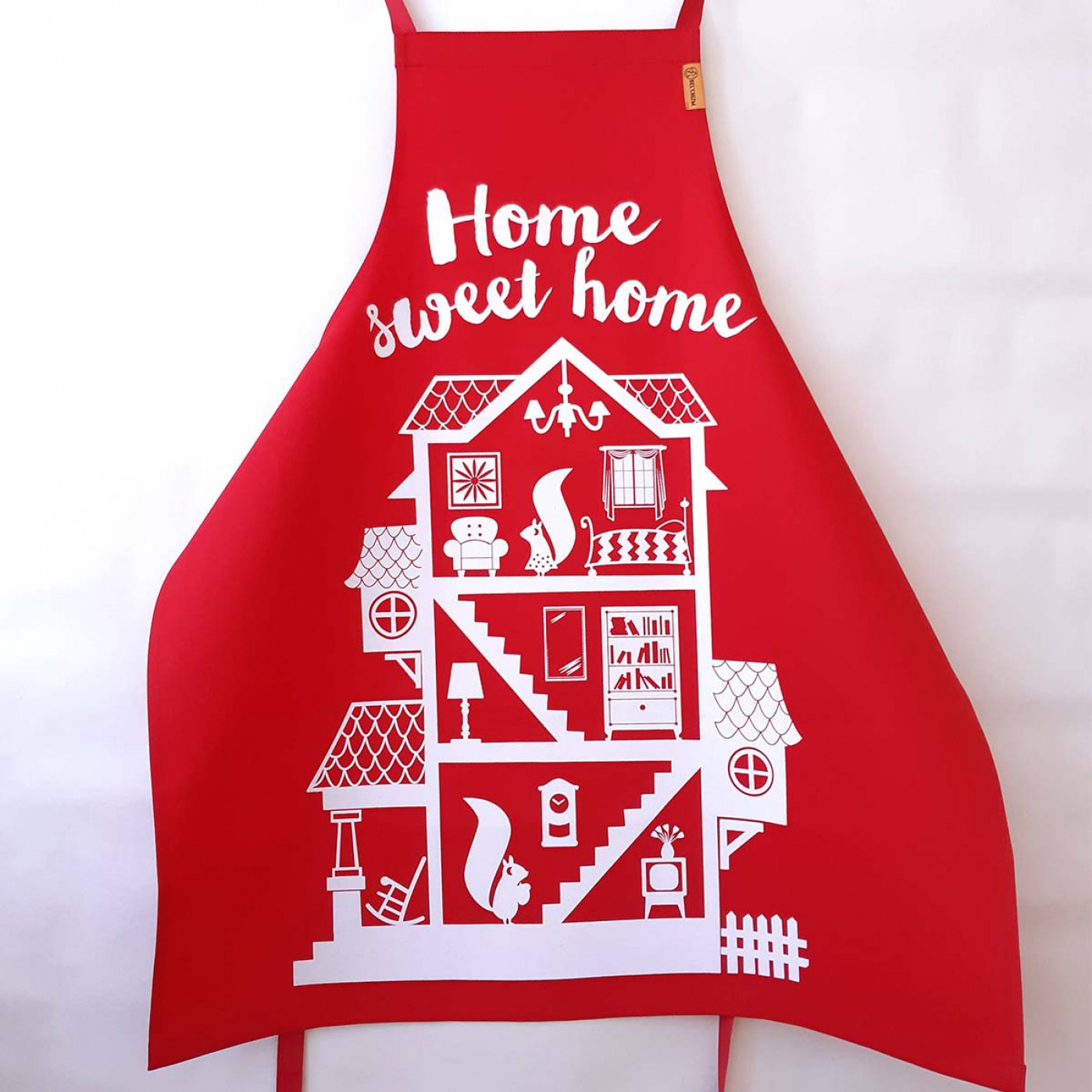 Кухонный фартук Home sweet home красный