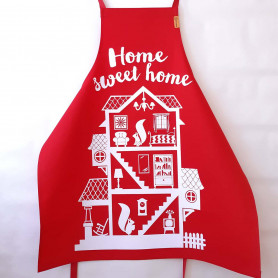 Кухонный фартук Home sweet home красный-2