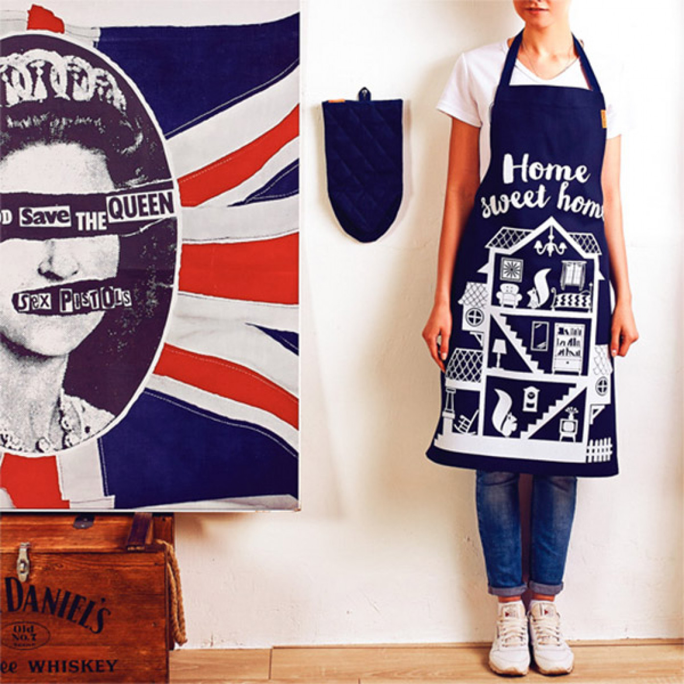 Кухонный фартук Home sweet home синий Кухонный фартук Home sweet home синий