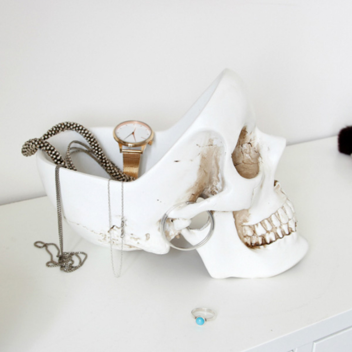 Реалистичный большой органайзер для мелочей Skull (разные цвета)