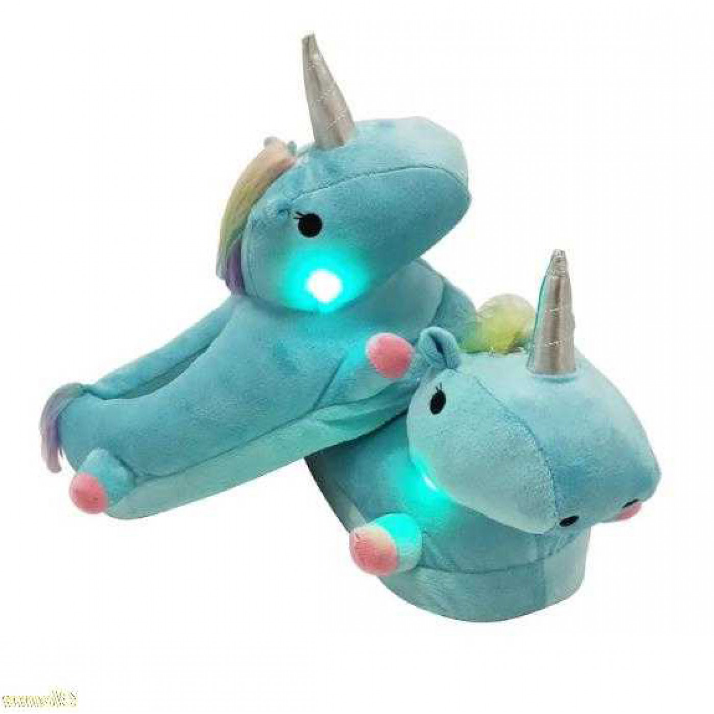 Светящиеся плюшевые Единороги v2 голубые