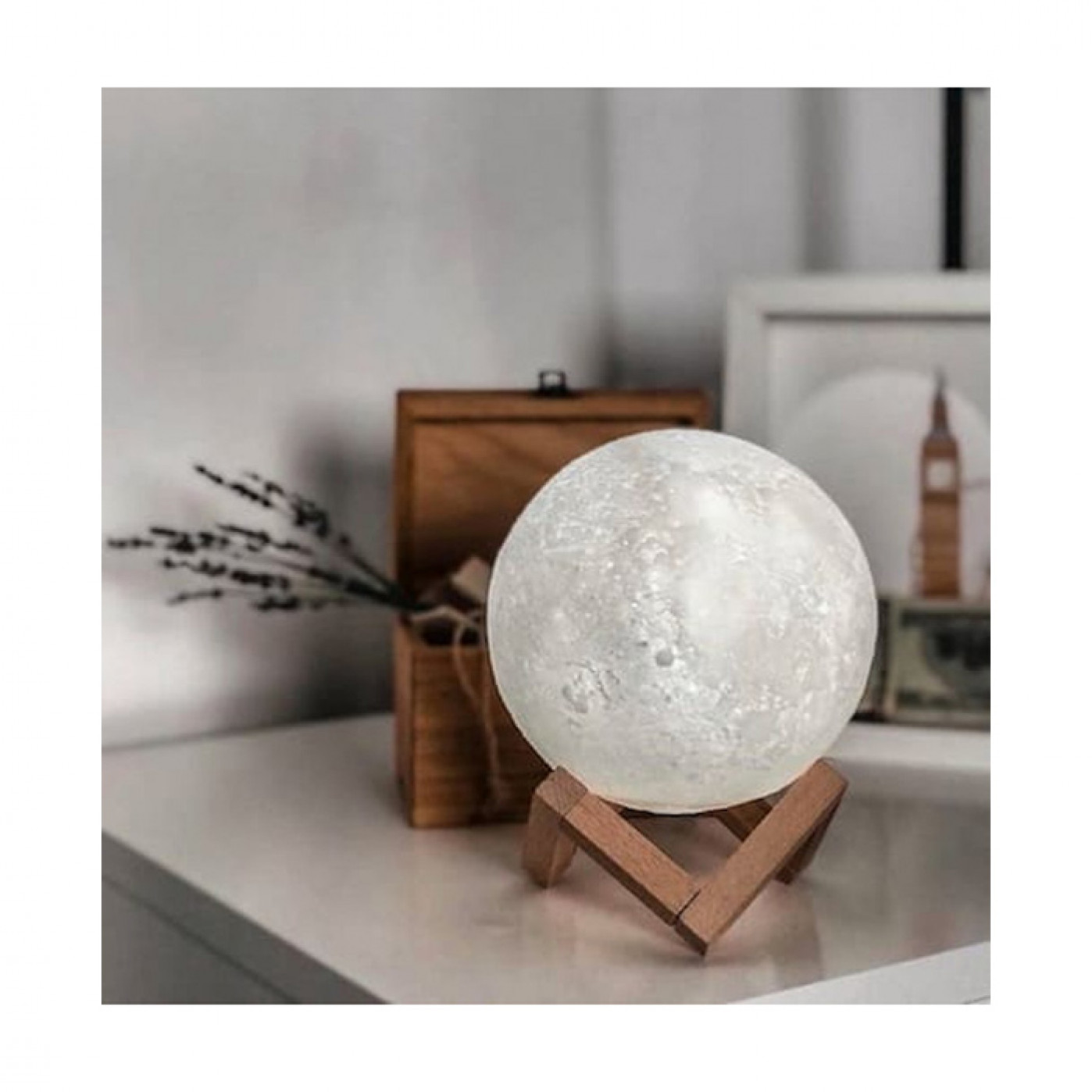 Сенсорный светильник Луна на аккумуляторе M 10 см