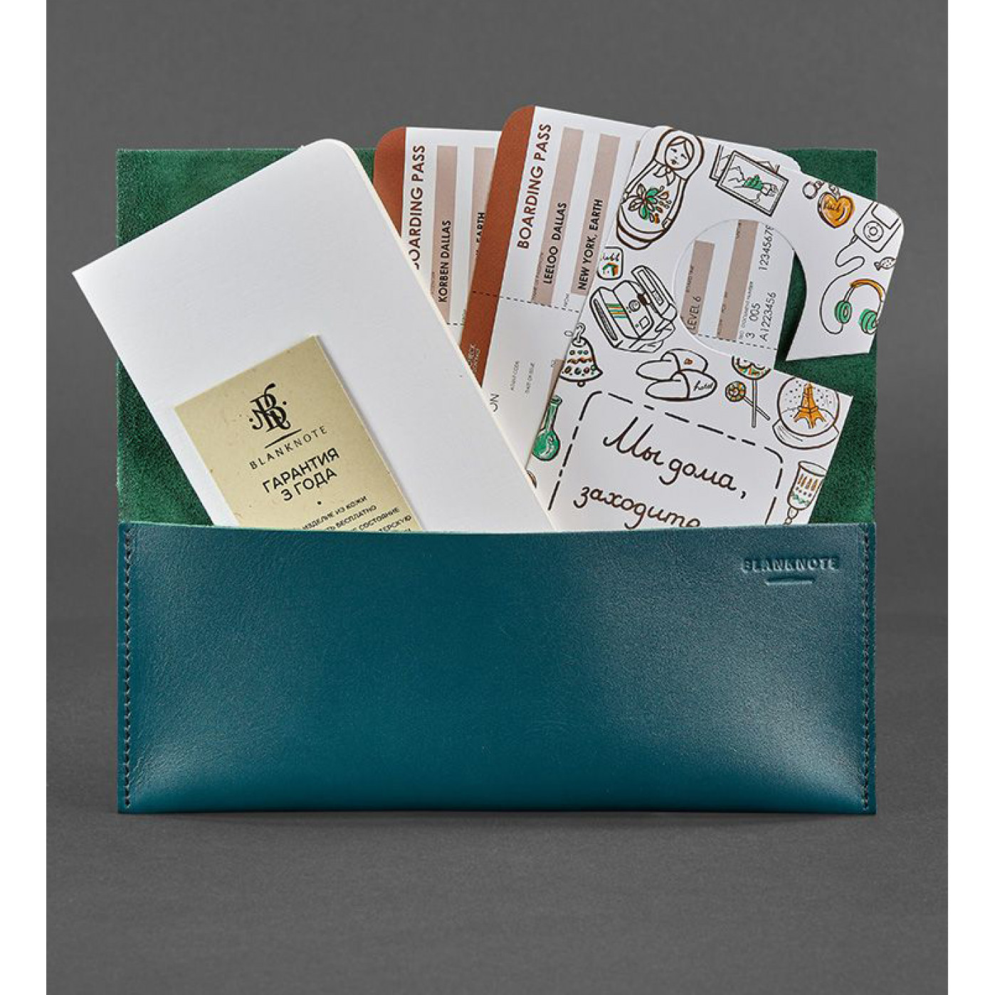 Тревел-кейс 1.0 BlankNote Малахит