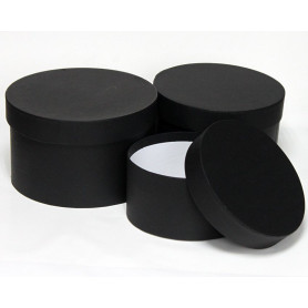 Подарочная коробка Цилиндр черная