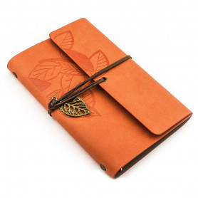 Блокнот Листья большой оранжевый