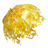 Прозрачный Зонт Листья желтый