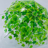Прозрачный Зонт Листья зеленый