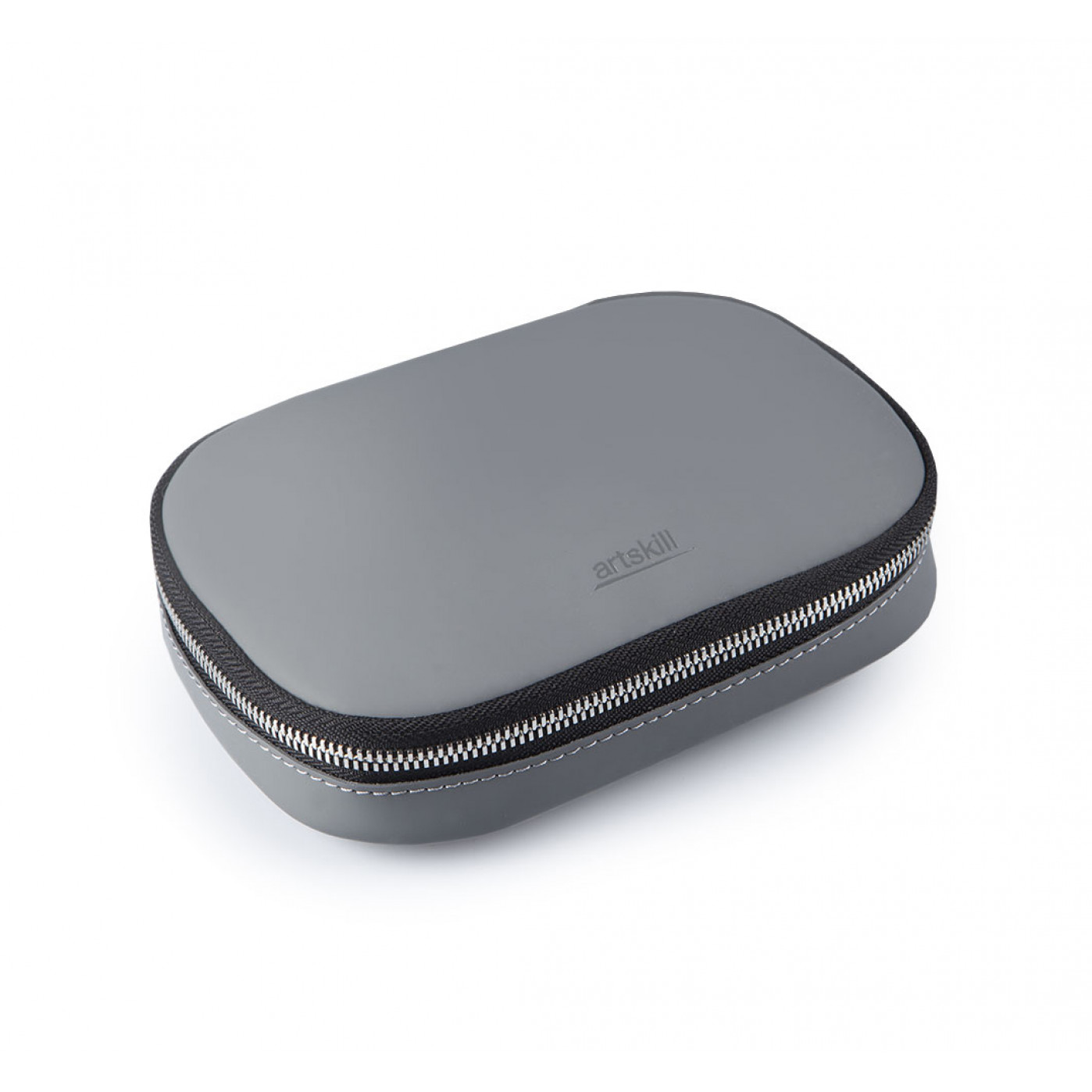 Beautystone medium кожаная косметичка серая