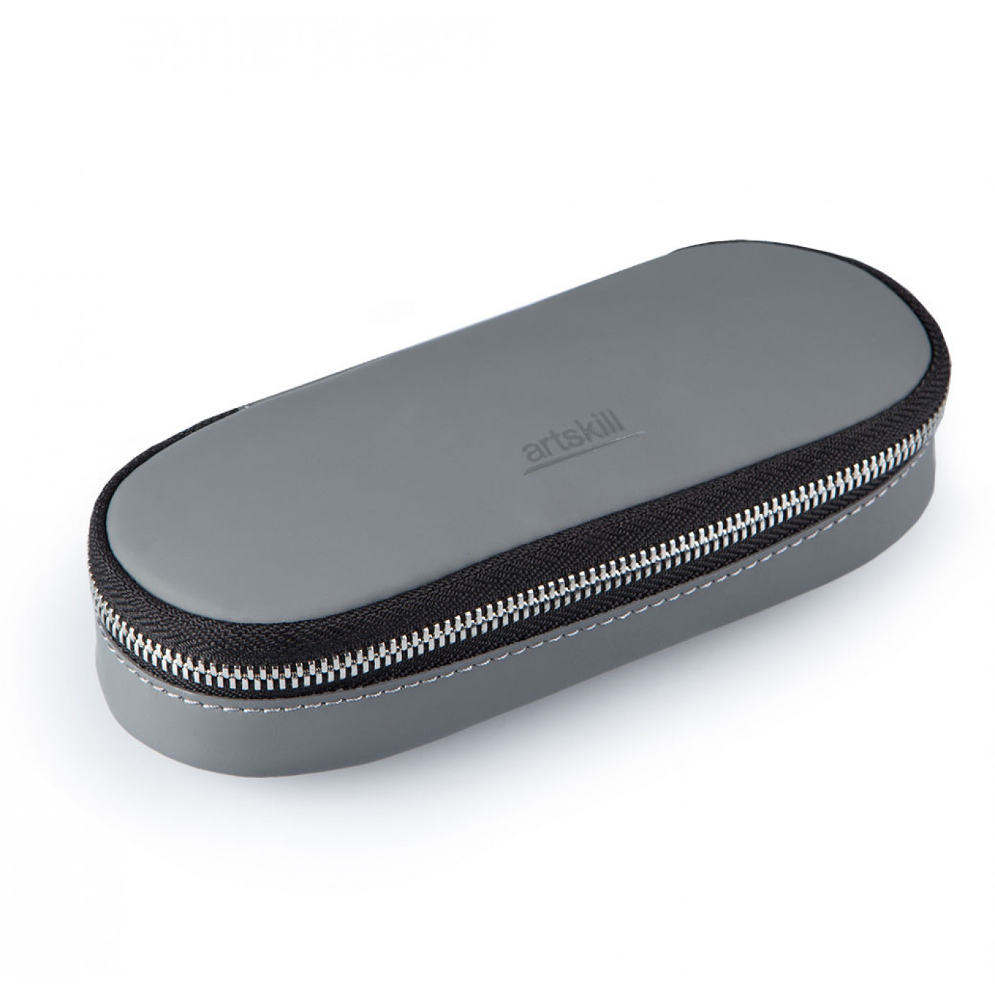 Beautystone mini кожаная косметичка серая