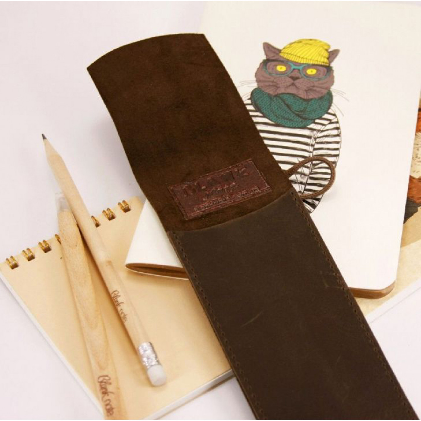 Кожаный чехол для ручек BlankNote Орех