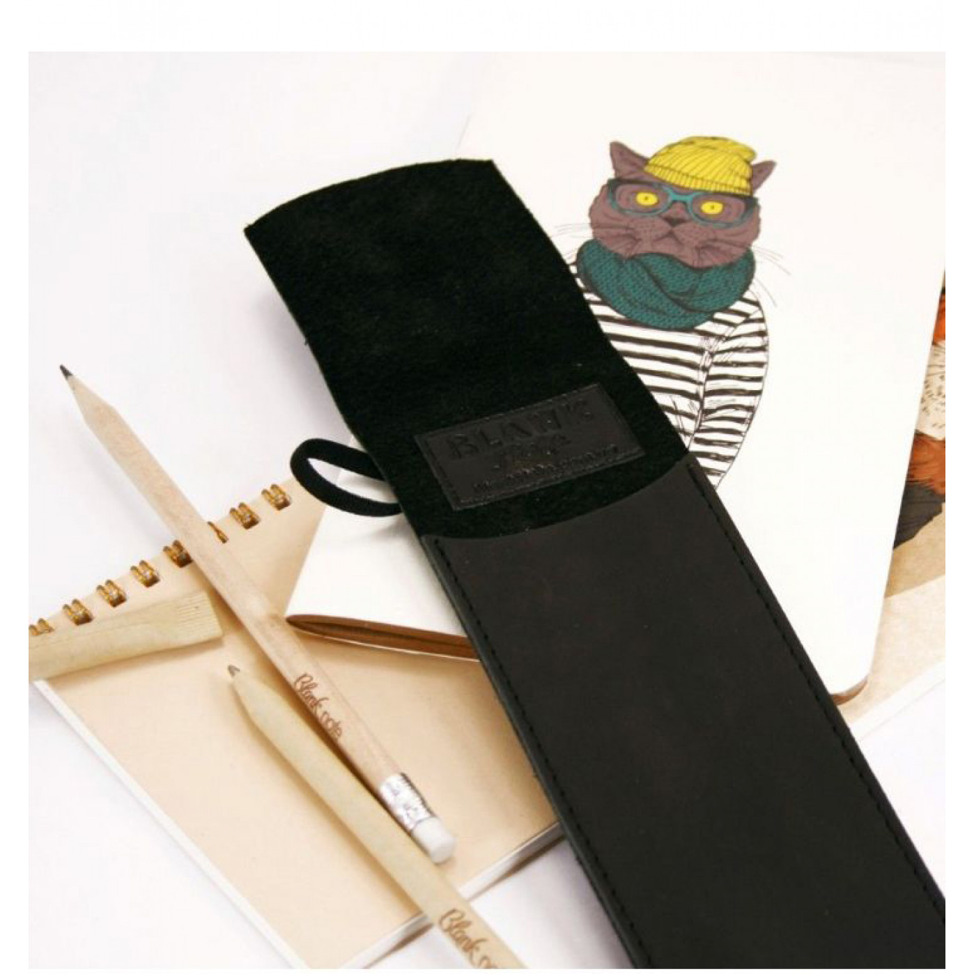 Кожаный чехол для ручек BlankNote Графит