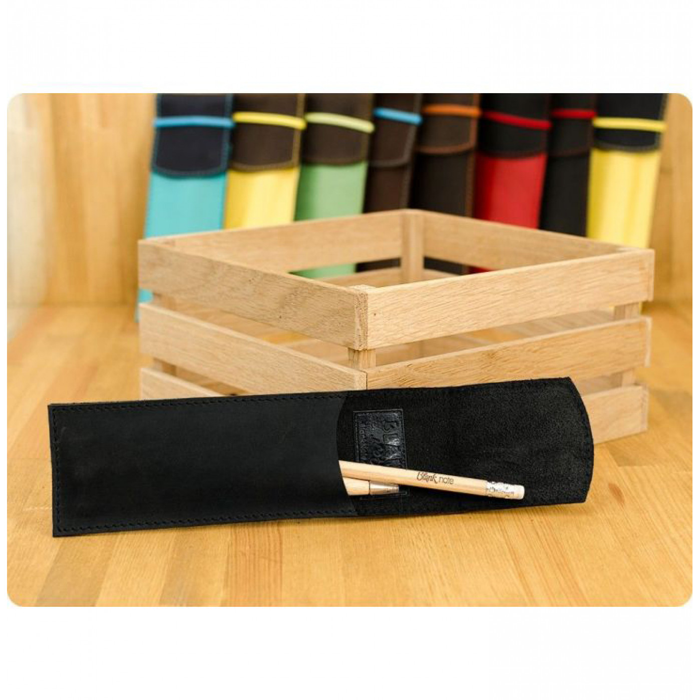 Кожаный чехол для ручек BlankNote Графит