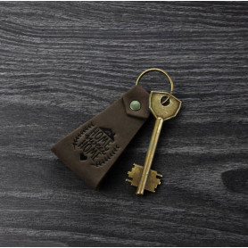 Кожаный брелок Blanknote Home sweet home Орех-2