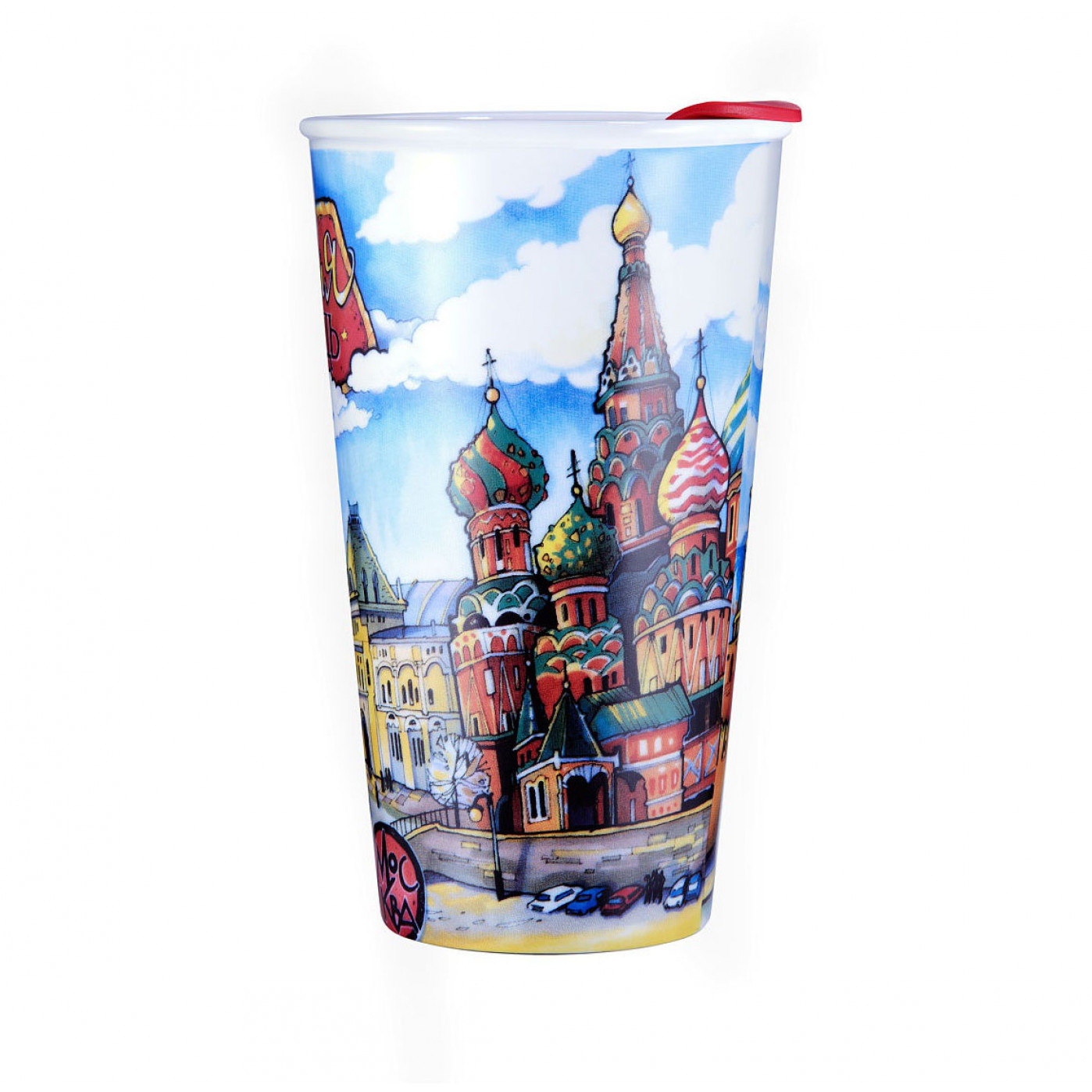 Керамический термостакан Faces Places Красная площадь Керамический термостакан Faces Places Красная площадь