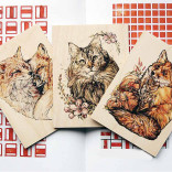 Деревянная открытка Лисонька-лиса