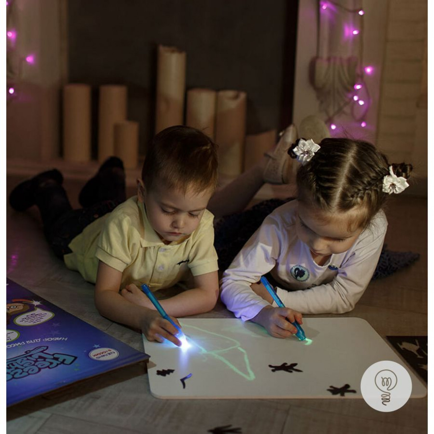 Свето-меловой набор для рисования Freeze Light A3