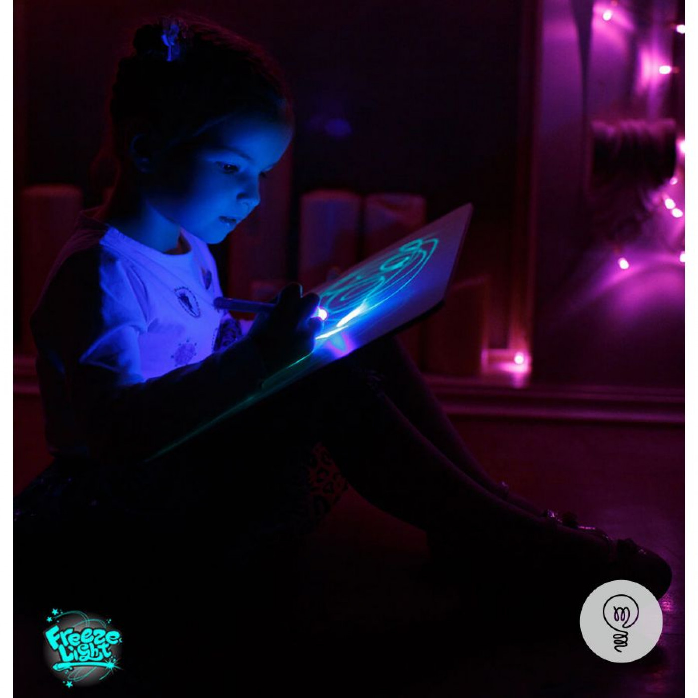  Двухсторонний набор для рисования светом День-Ночь Freeze Light A3
