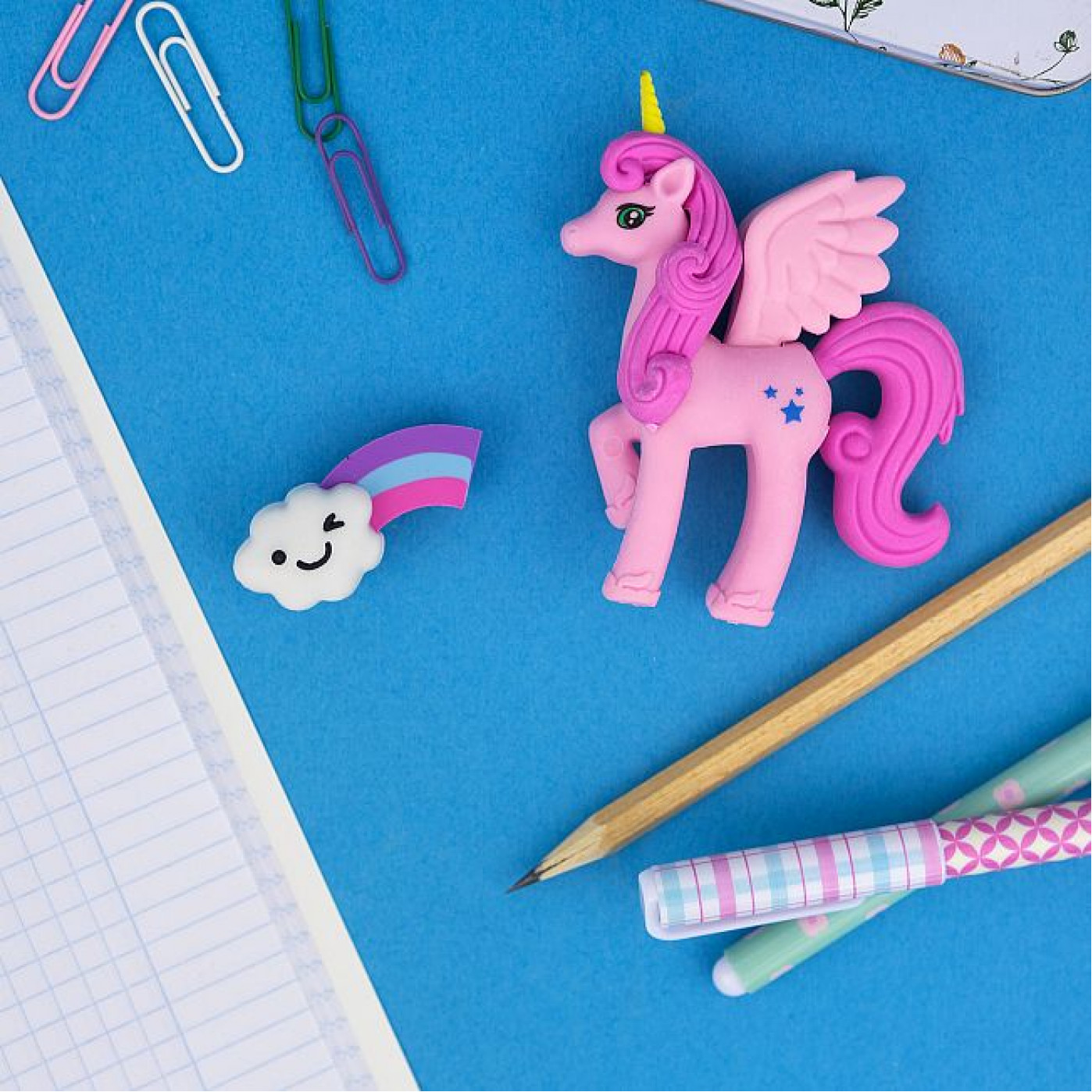 Набор ластиков Pony розовый