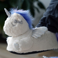 Плюшевые тапочки единороги Unicorn Wings