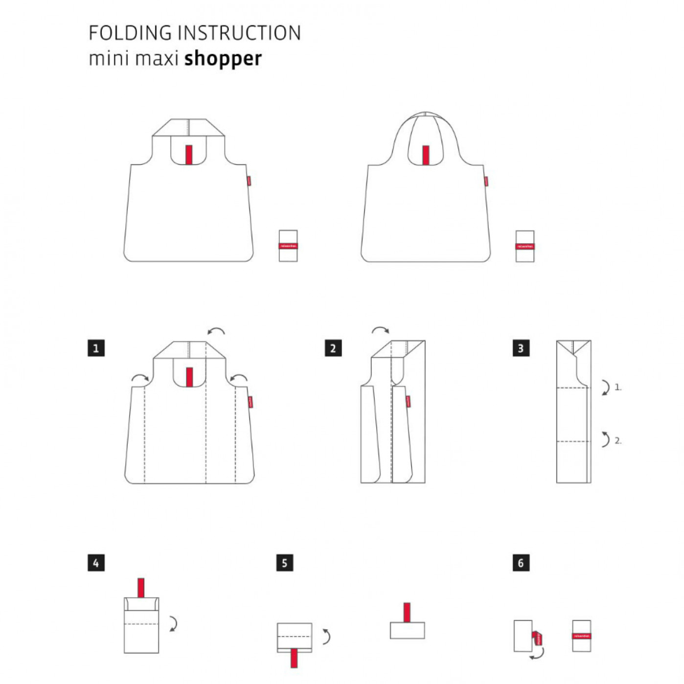 Складная сумка-шопер Reisentel Mini maxi (Разные цвета)