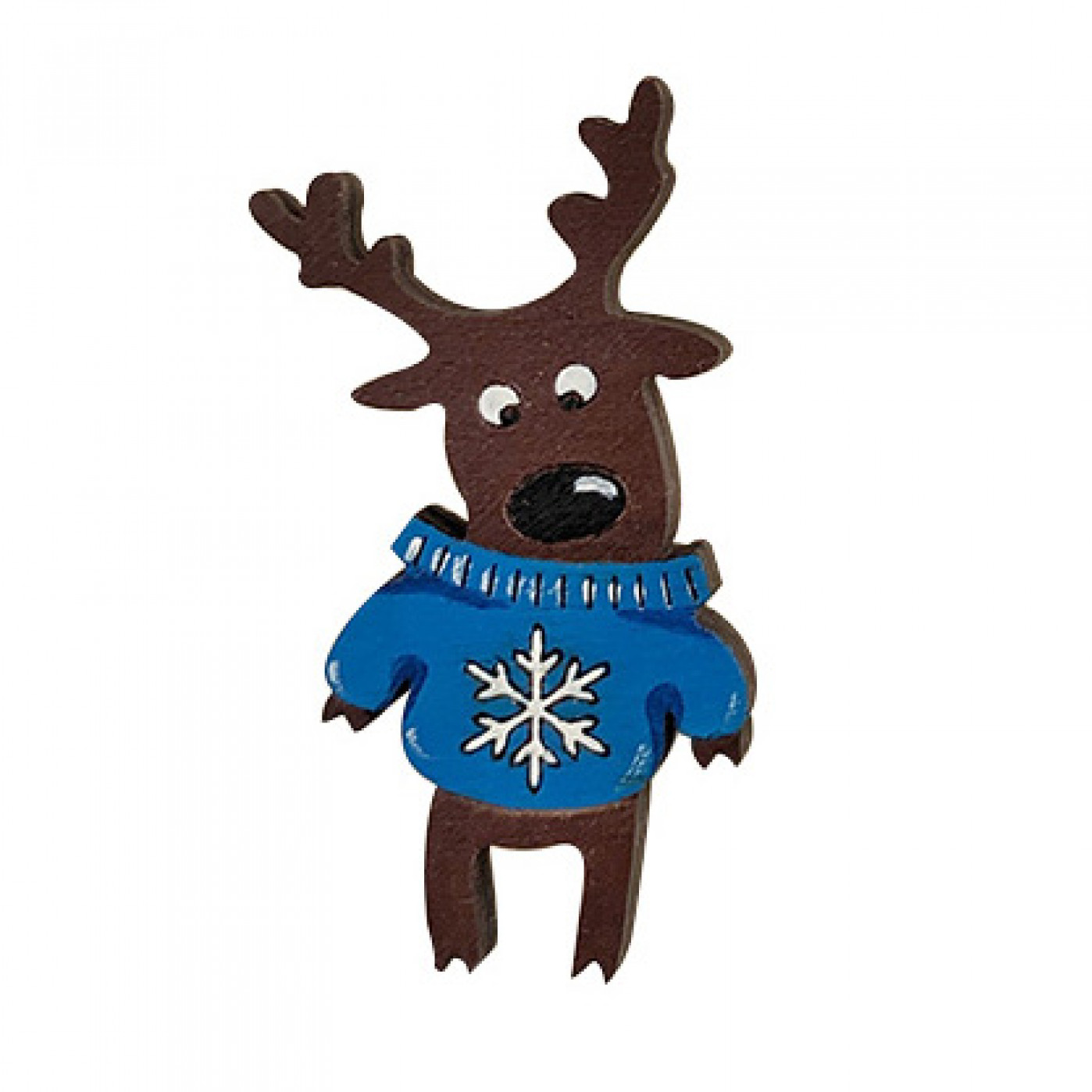 Значок ручной работы Олень в свитере