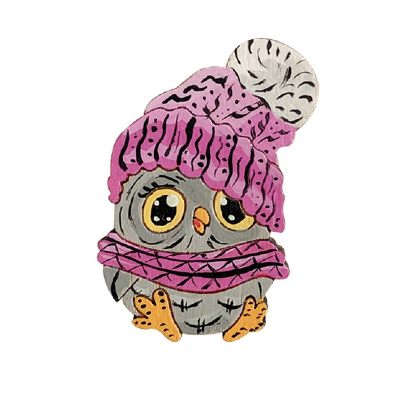 Значок ручной работы Совушка