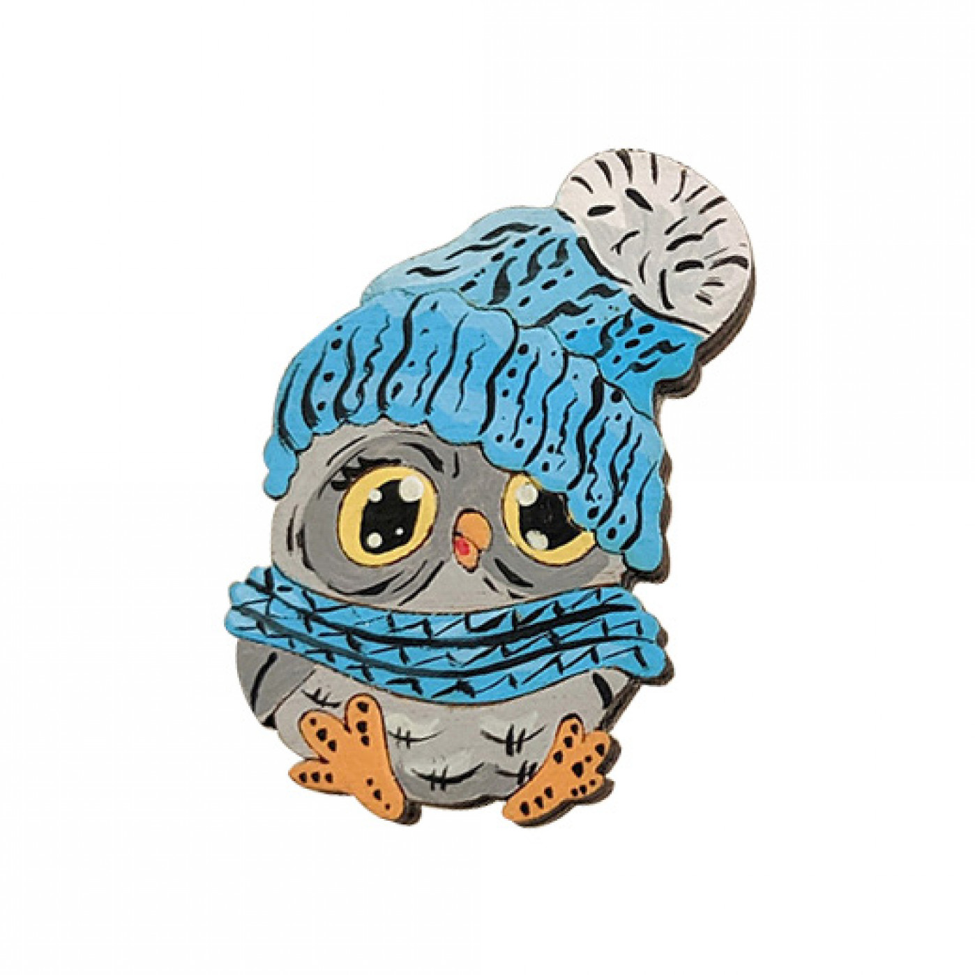 Значок ручной работы Совушка