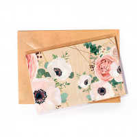 Деревянная открытка Flowers