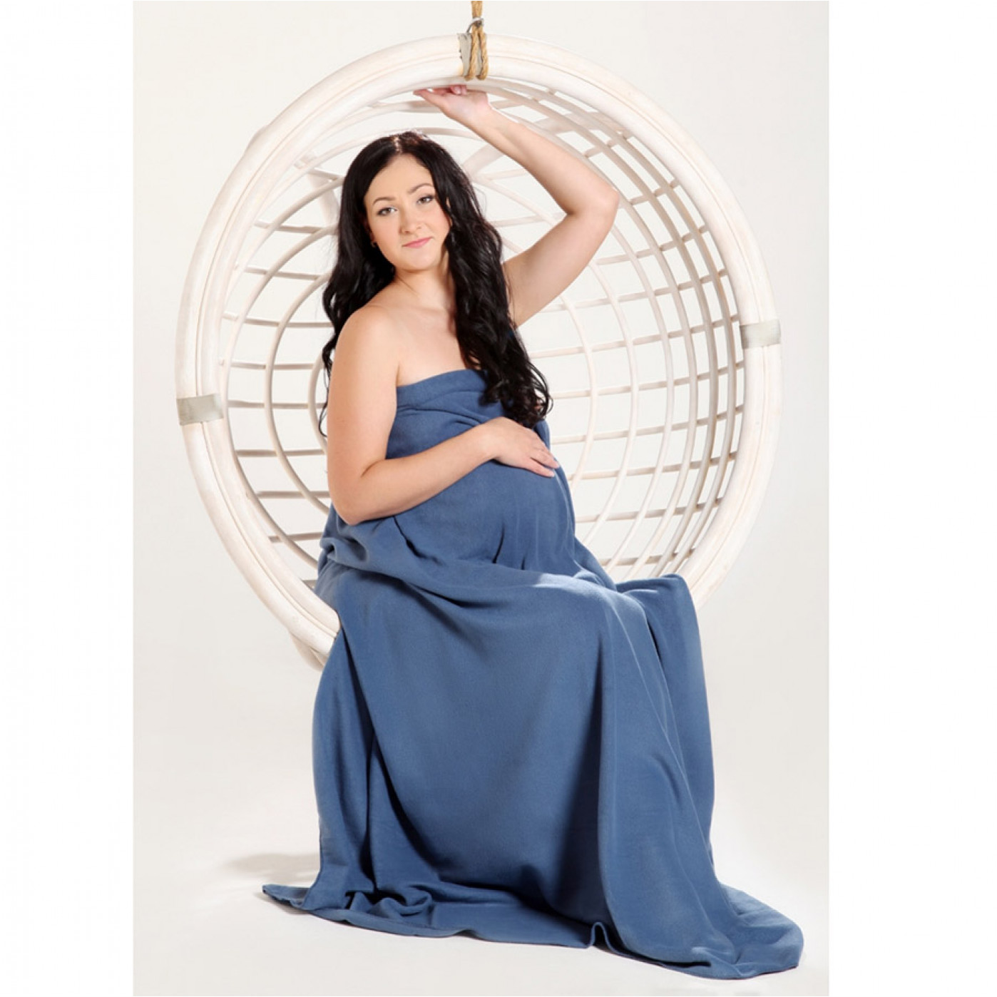 Флисовый Плед Темно-синий (джинса)