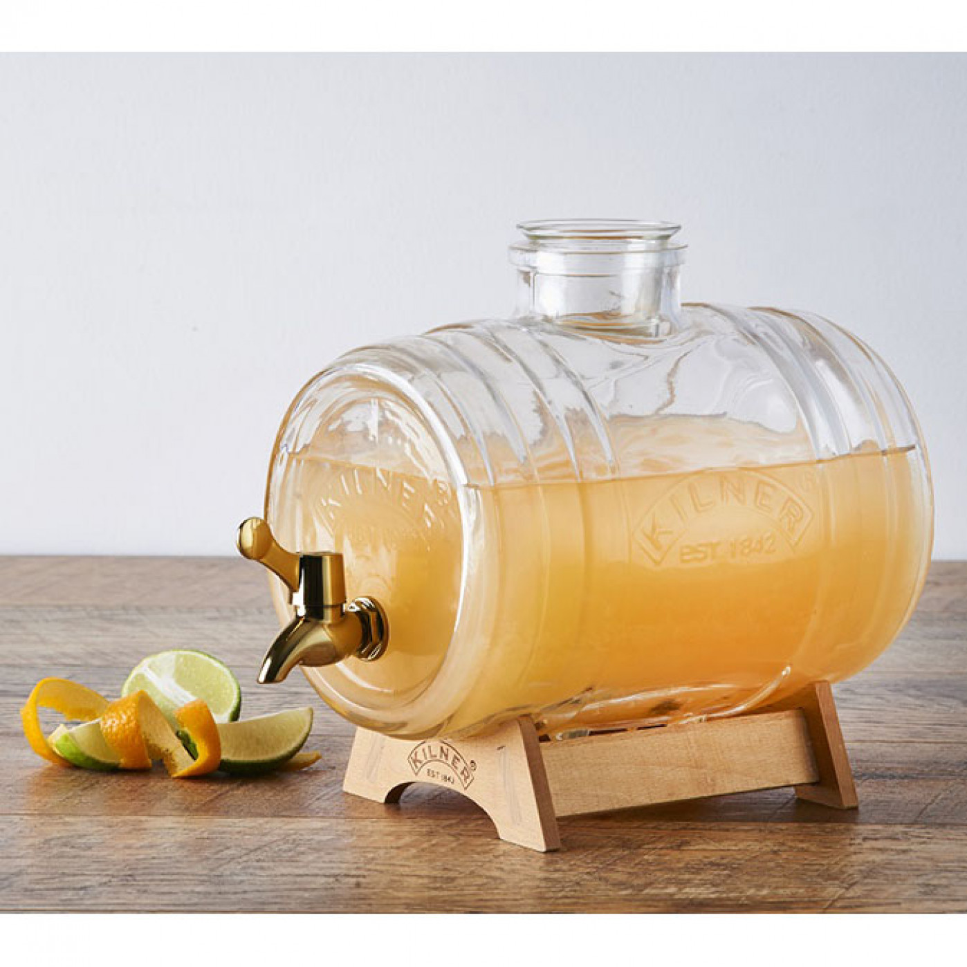 Декантер (диспенсер) для напитков Kilner Barrel 1 л Gold Edition