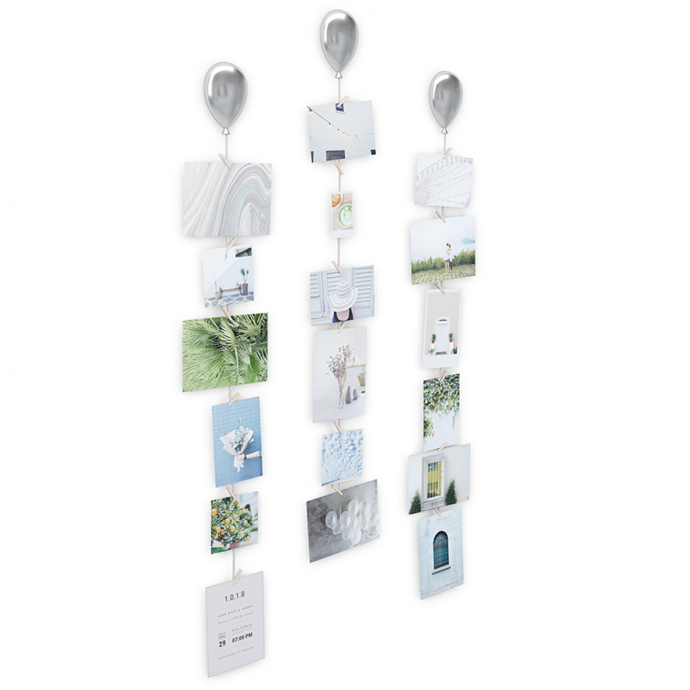 Набор из 3 держателей для фотографий Up хром Набор из 3 держателей для фотографий Up хром