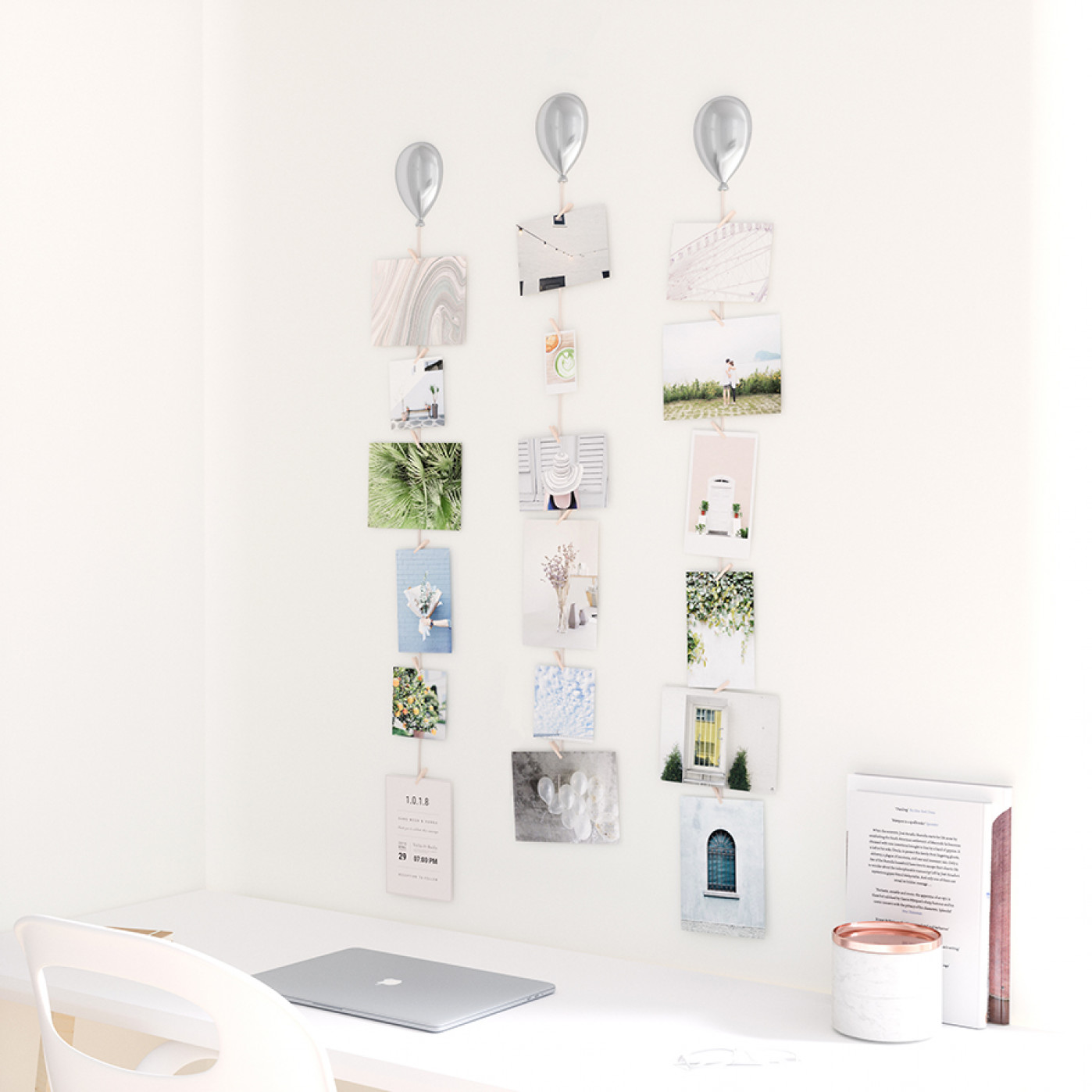 Набор из 3 держателей для фотографий Up хром Набор из 3 держателей для фотографий Up хром