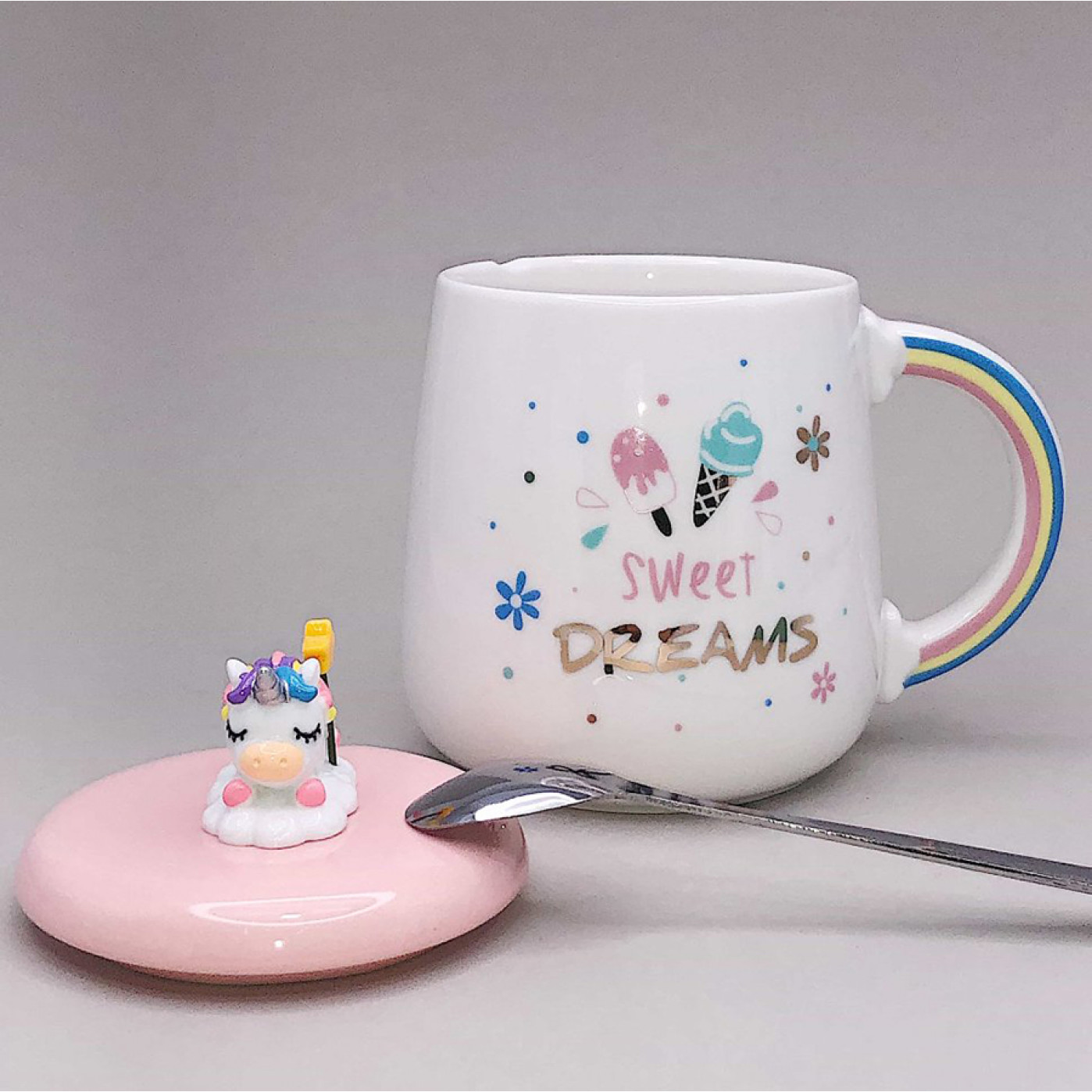 Кружка с крышкой и ложкой Sweet Dreams