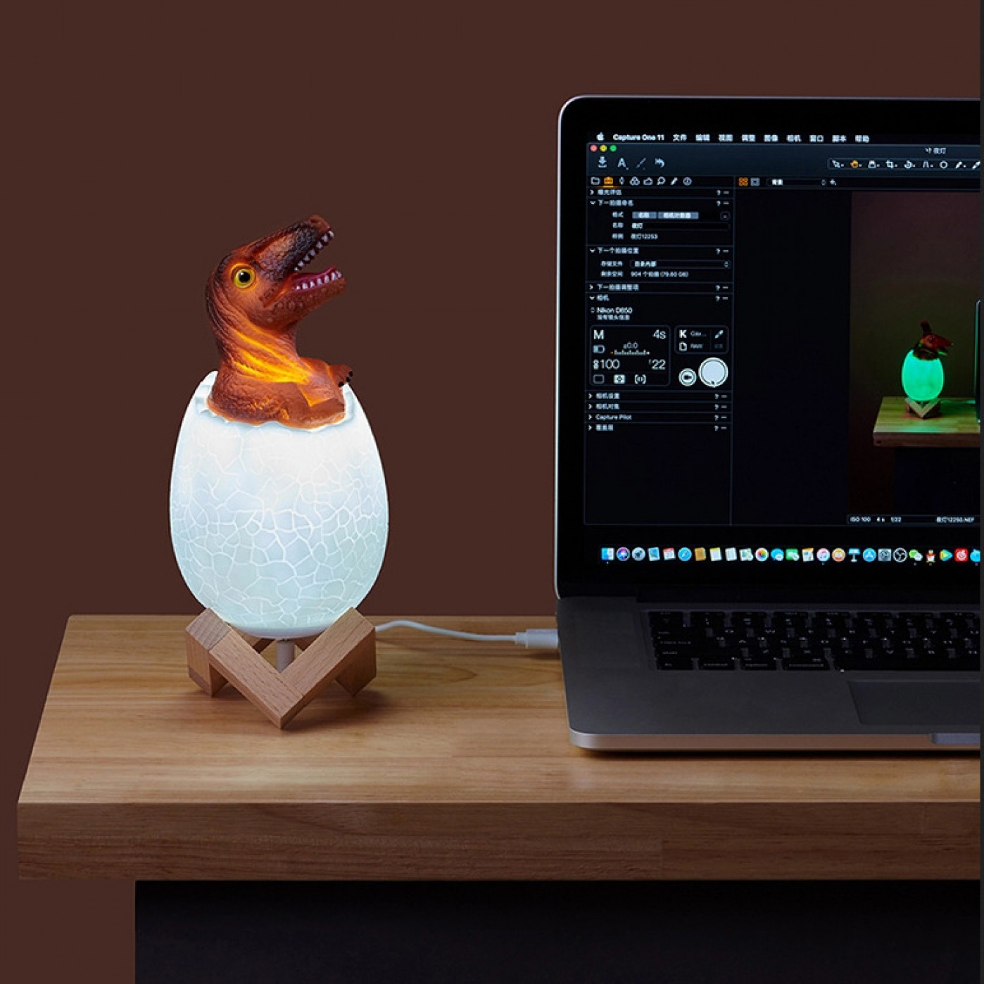 Сенсорный светильник Динозавр Велоцираптор